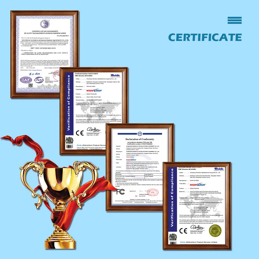 WSEELASER high output level passive wdm ftth catv fiber optical receiver passive node with fwdm