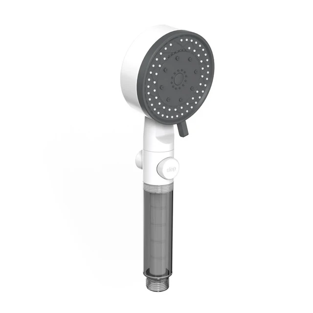 10 Modes High-Pressure Filtered Shower Head One Key Stop Water Bathroom Handheld Showerhead Portable Shower Nozzle