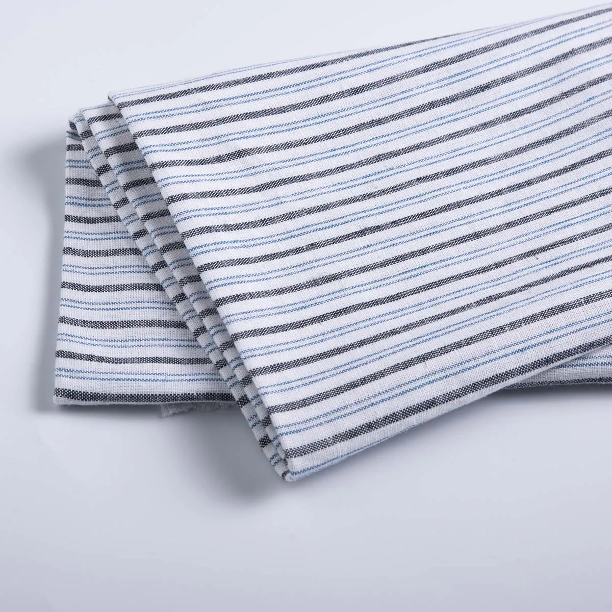 Designer design blue white plaid fabric rayon and linen fabric