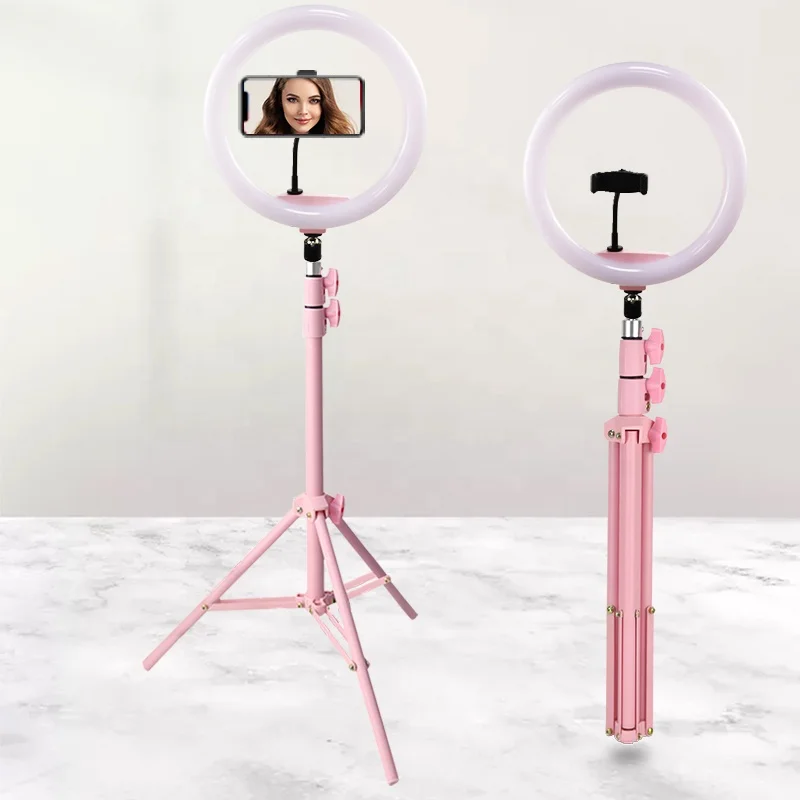 Wholesale Beauty 10 inch Photographic Selfie Led Ring Light With Tripod Stand For Live Stream Makeup Youtube Video