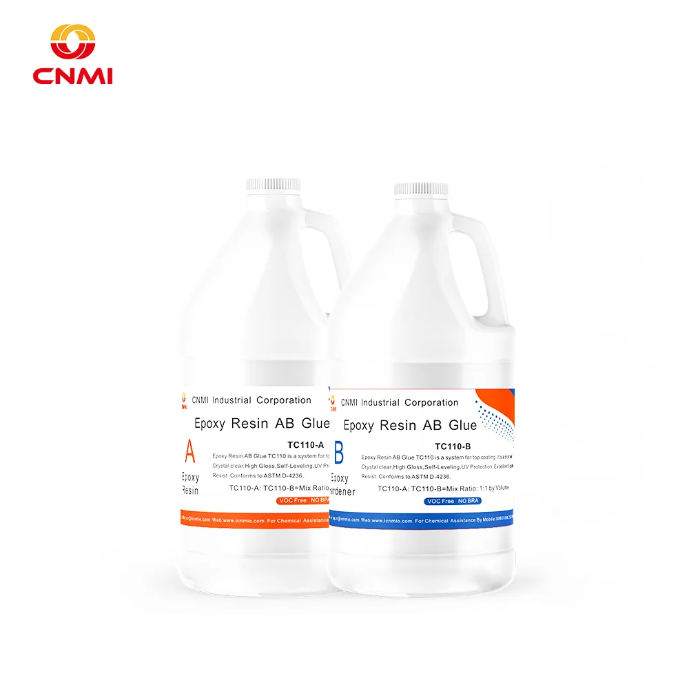 CNMI Epoxy Resin AB Glue TC110 1:1 Liquid Epoxy Resin Crystal Clear Kit for Art Crafts Table Top Countertop Bar Top Coating