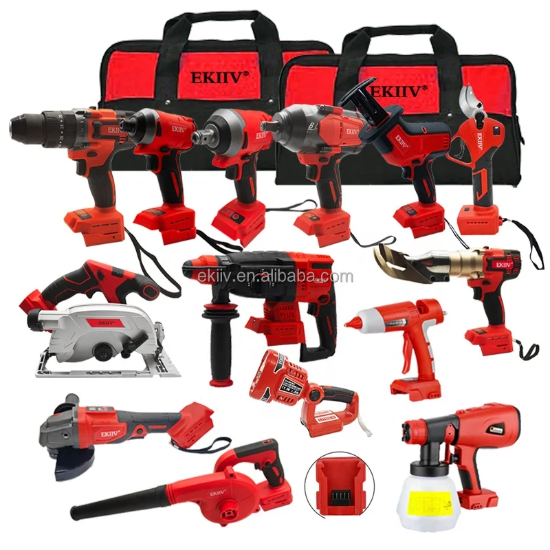 High quality Cordless Power Tools Combo Kit Battery Power Tool Kits 20V Lithium Battery Power Tools 14 Kits