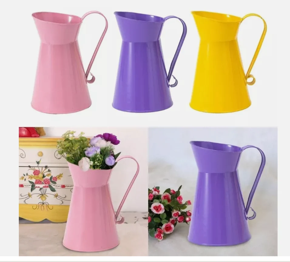 Powder coated Metal Flower Pot for Planter Centerpieces Wrought Iron dry Flower vase Floral Wedding party