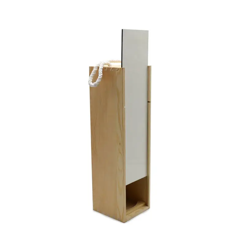 Sublimation premium MDF blank wooden wine gift box hardboard wine storage packaging wood box