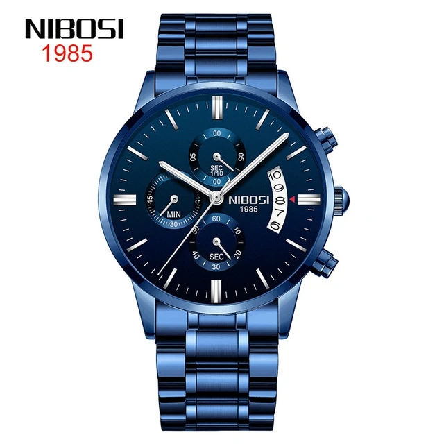 NIBOSI Relogio Masculino 2309 Мужские лучший бренд класса люкс кварцевые наручные часы с хронографом