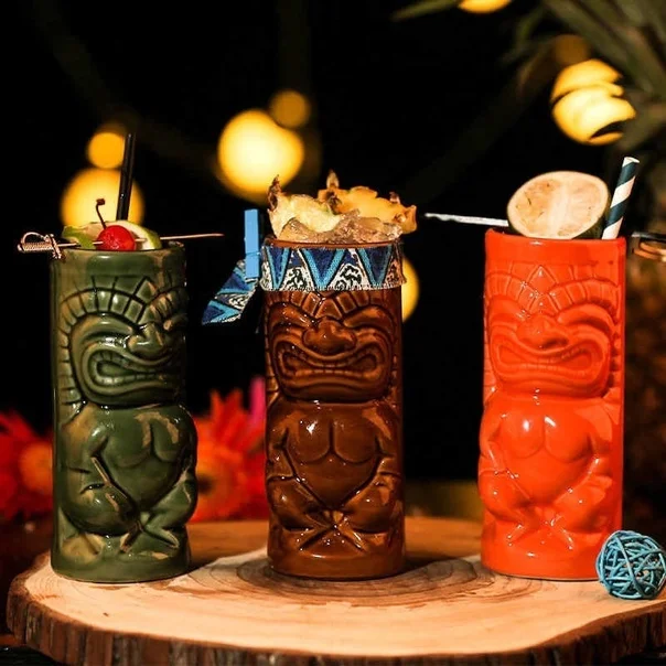 OEM Ceramic Fish Tiki Beach Bar Cups Cute Koala Animal Themed Cocktail Mugs
