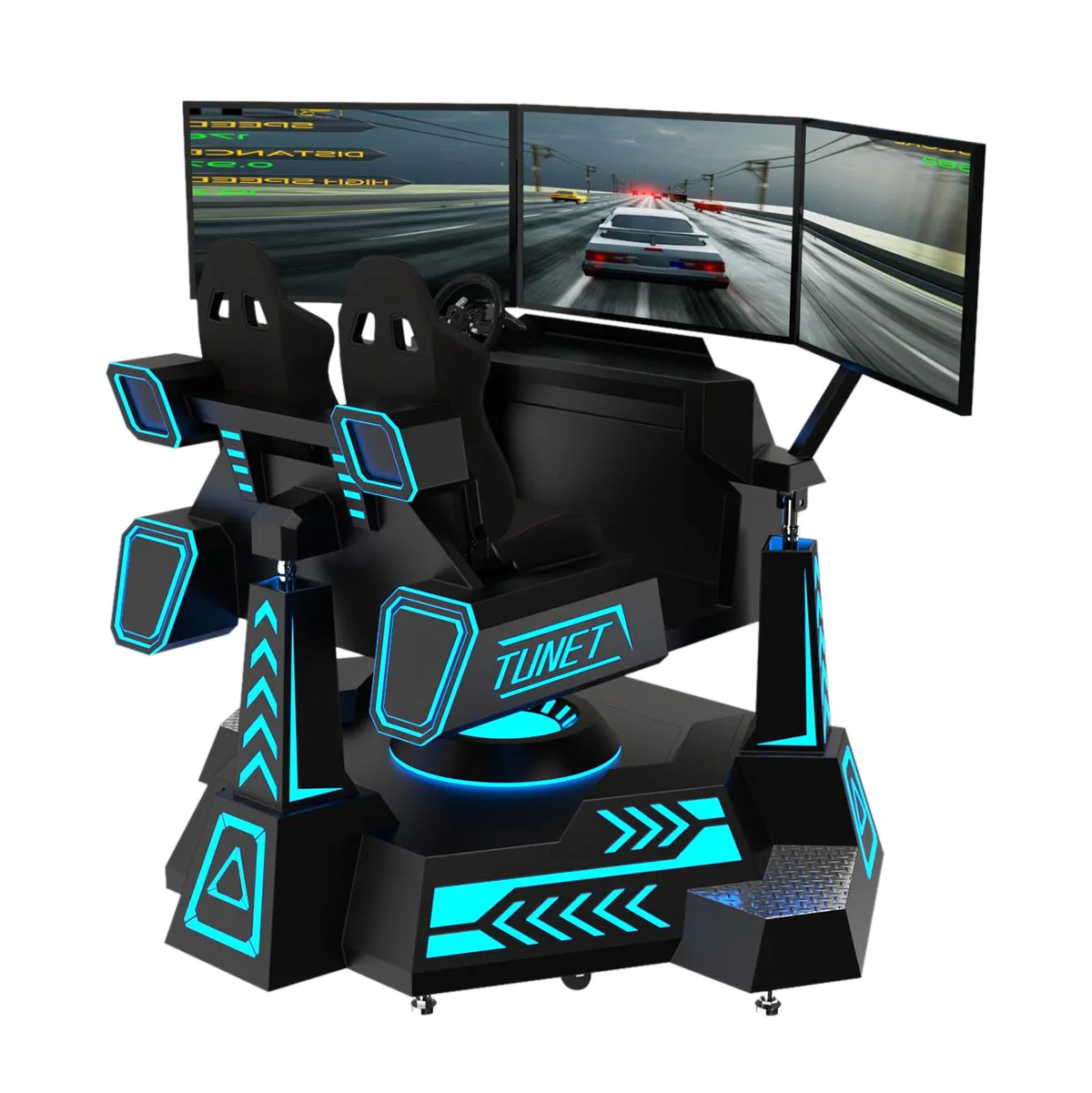 Besirui  9D VR Car Game Machine Virtual Reality Simulation Rides Racing Driving Motion Race Seat Simulator Price