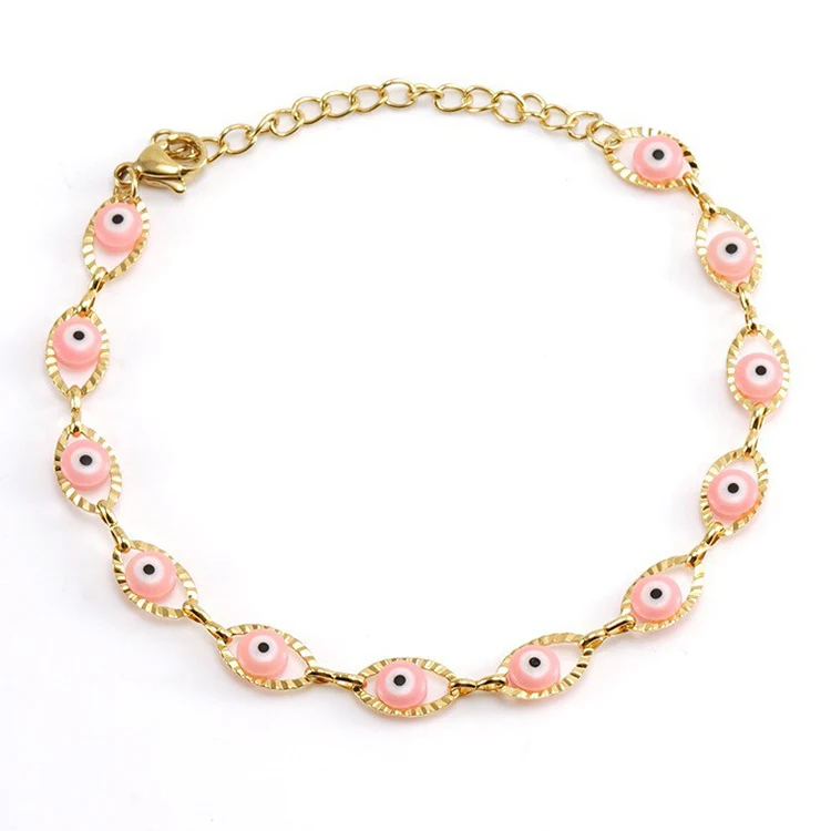 Bohemian Style Gold Plated Lucky Protection Evil Eyes Bracelet Adjustable Gold Silver Plated Blue Red Eye Charm Bracelet