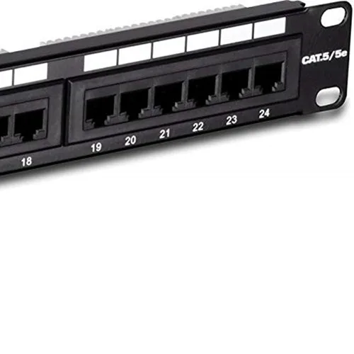  24-портовый Cat5E утф коммутационная панель для 19-дюймового крепёж или стойки совместимый с Cat3/Cat5/Cat5e кабелей 110