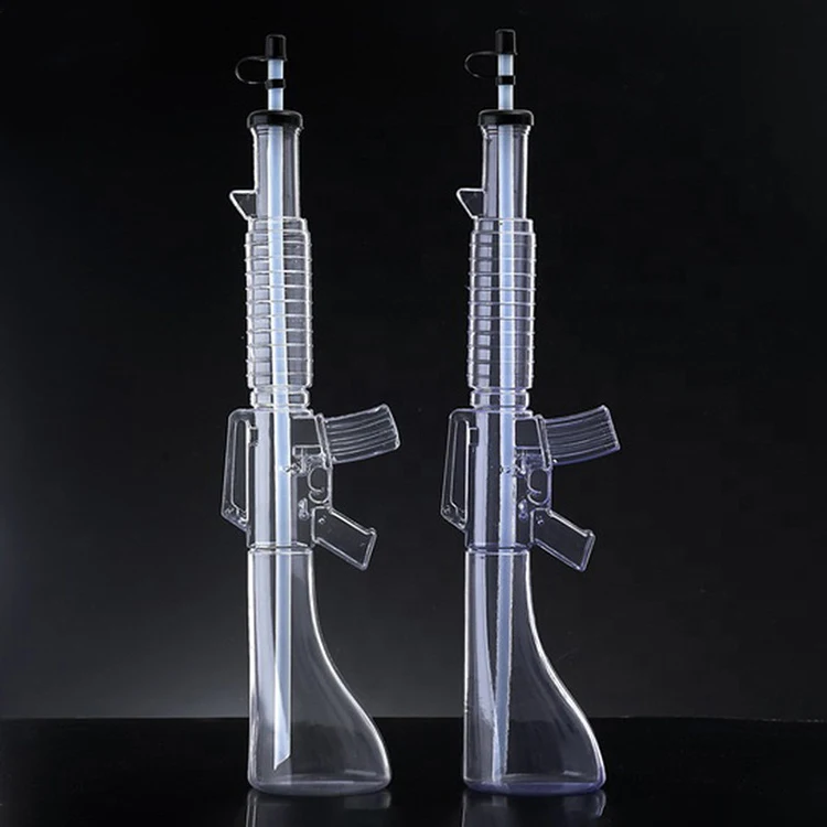 Rifles Design 1L Yard Cup Wholesale Disposable Slush Cups XXL Size Novelty Drinkware with Lid and Straw