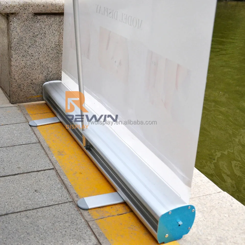 Trade Show adjustable electric mini roll up banner stand moving with print
