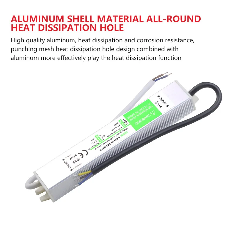 Factory Supplier App ip68 Ac100-260V Uont 24v/2A-8.33A 12W-100W LED Driver Transformer Lighting Driver Switching Power Supply