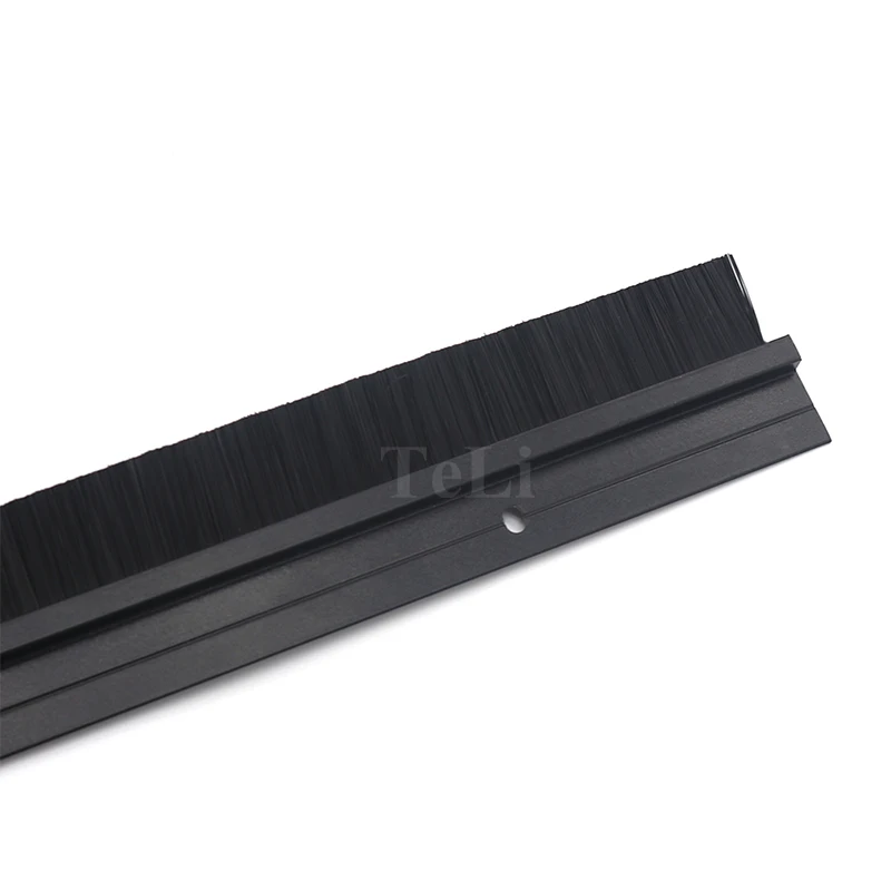 Windproof door bottom aluminum nylon bristle door brush