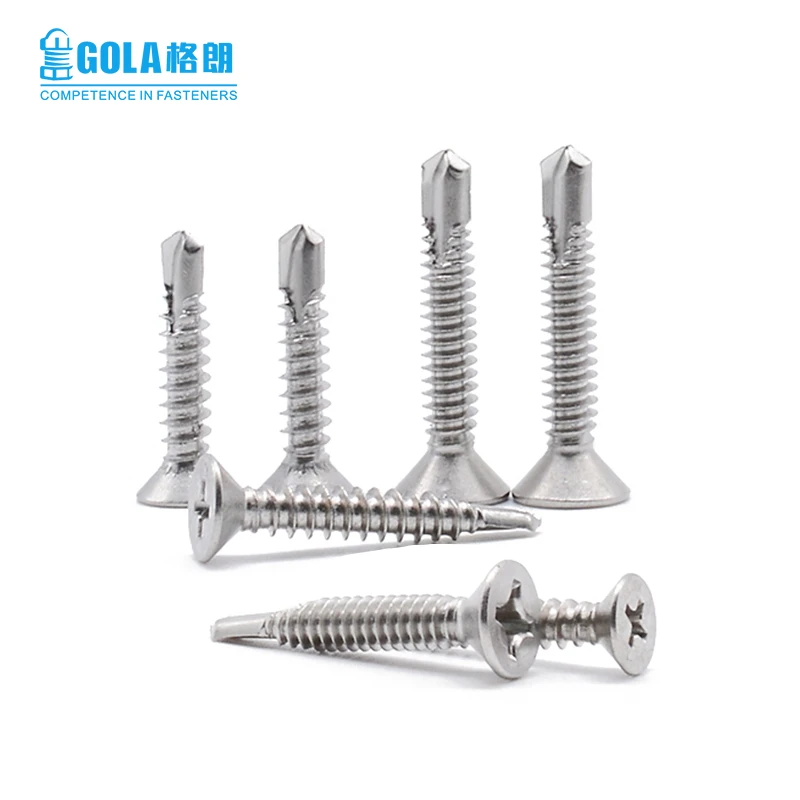 SS316 Self-drilling Screws Stainless Steel Flat Head Self Drilling Screw
