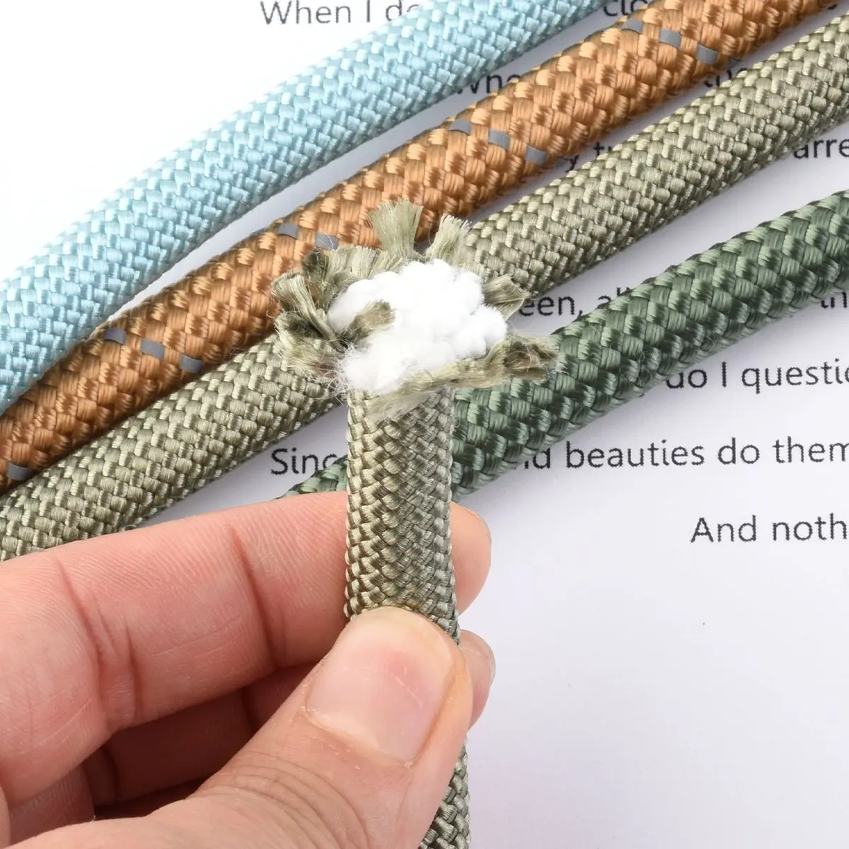 Customization Nylon Braided Rope Strips Silk 16/24/32 Strands Pp/Polyester/Nylon Braided Rope