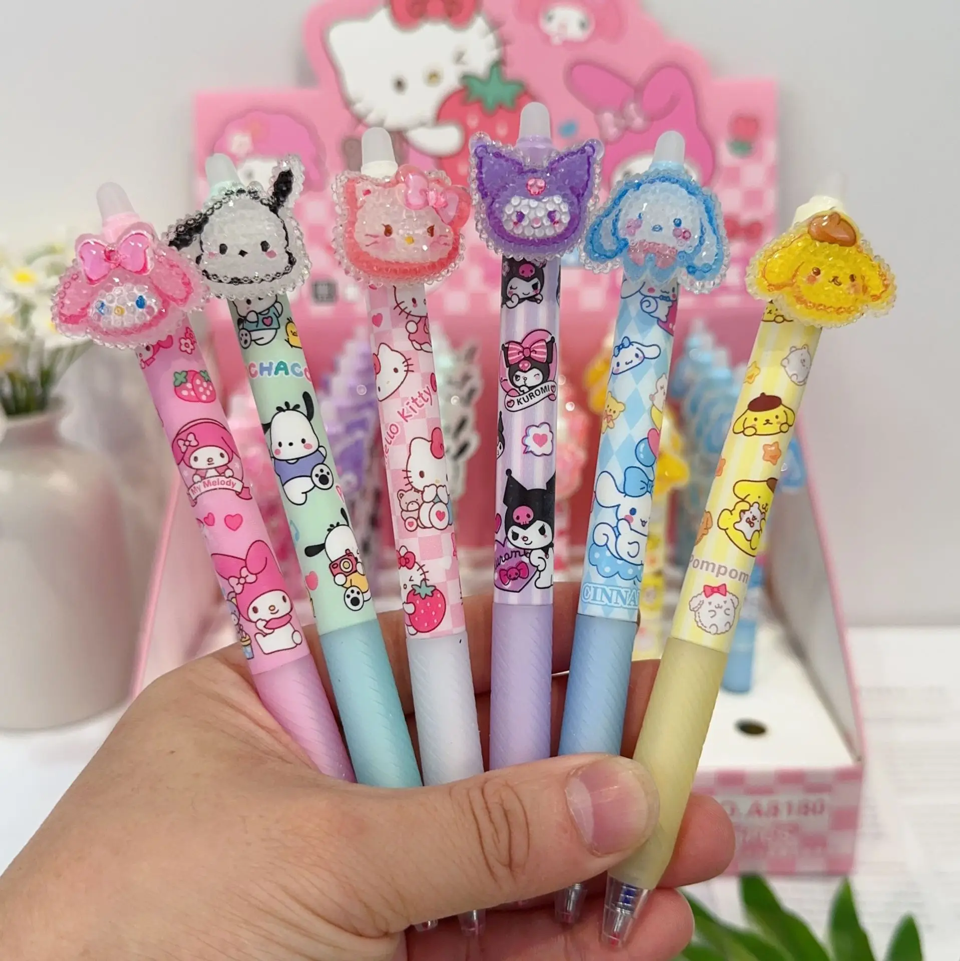 New cartoon erasable gel pen cute student drink shape blue erasable signature pen water pen