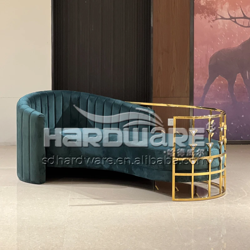 Luxury Design Hotel Event Emerald Green Tufted Green Velvet Sofa