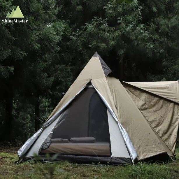 ShineMaster Outdoor Indian Pyramid tent camping Folding large space windproof tent