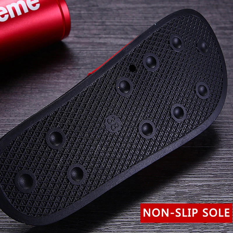 Wholesale mens PU brown slippers custom logo Design high quality men indoor outdoor pvc