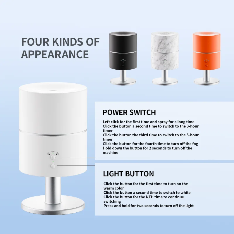 12W 280ml Home Aroma Diffuser Blue Tooth Music round Design with Lamp for Desk Office Latest Decorations for Household