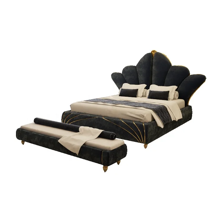 The latest best-selling bedroom furniture set, modern multi-function double bed, luxury bedroom furniture big bed
