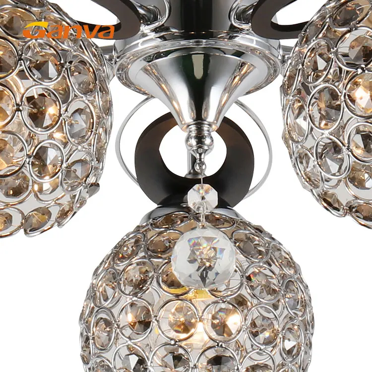 Antique Indoor Dining Room Bedroom Decorative Hanging Crystal E27 Chandelier Ceiling Light