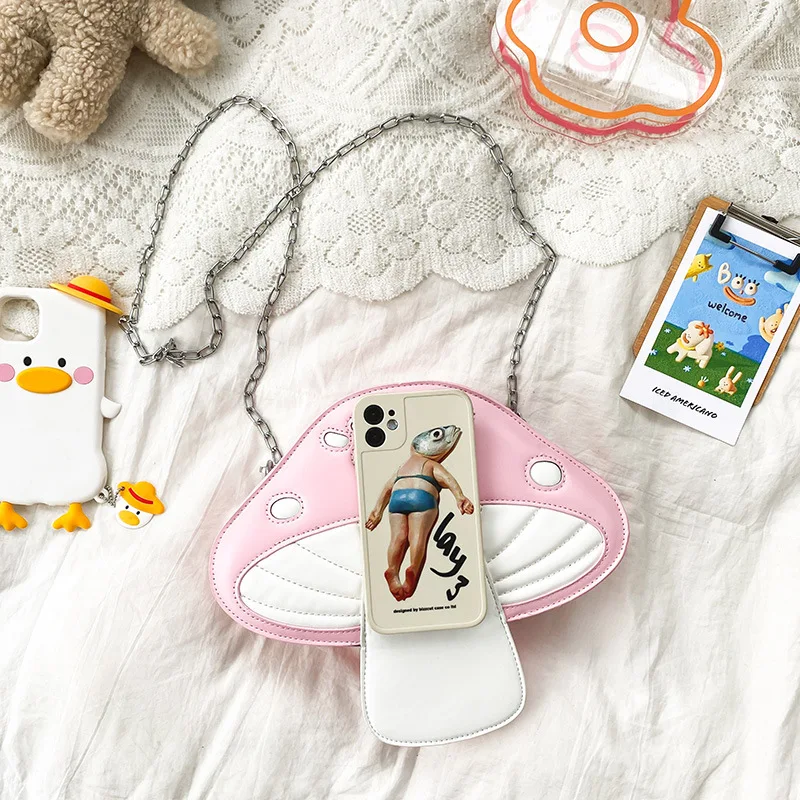 Creative Fashion Crossbody Bag Custom Popular Mushroom PU Shoulder Bag for Lady