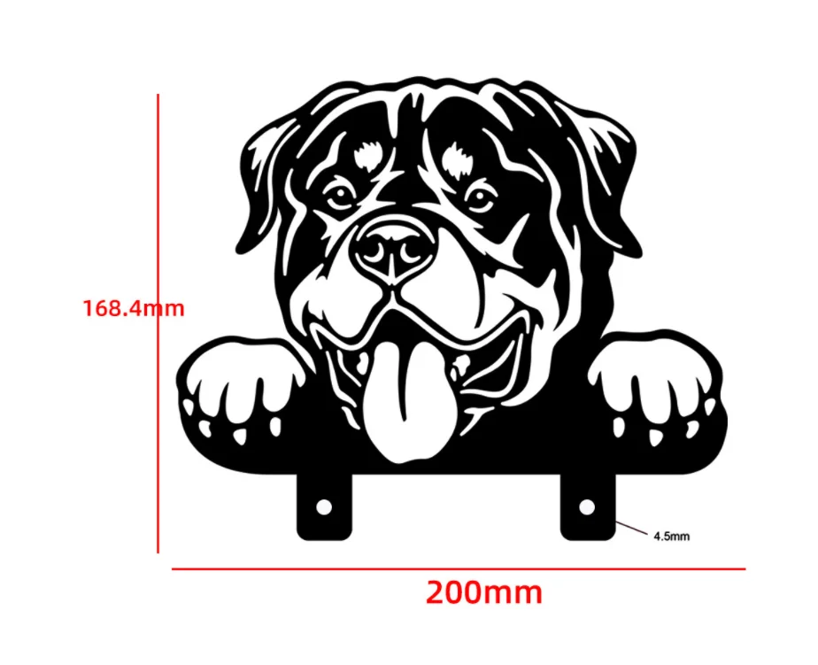 
Metal Sublimation Courtyard Outdoor Artware Garden Peeking Dog Fence Decorations 