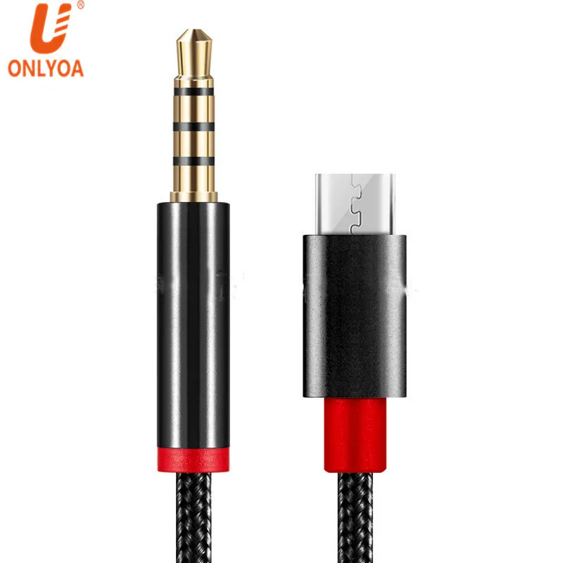  Тип C до 3 5 мм TRRS аудио-разъем Aux адаптер USB 4-полюсный автоматический мужской кабель-удлинитель для наушников аудио стерео