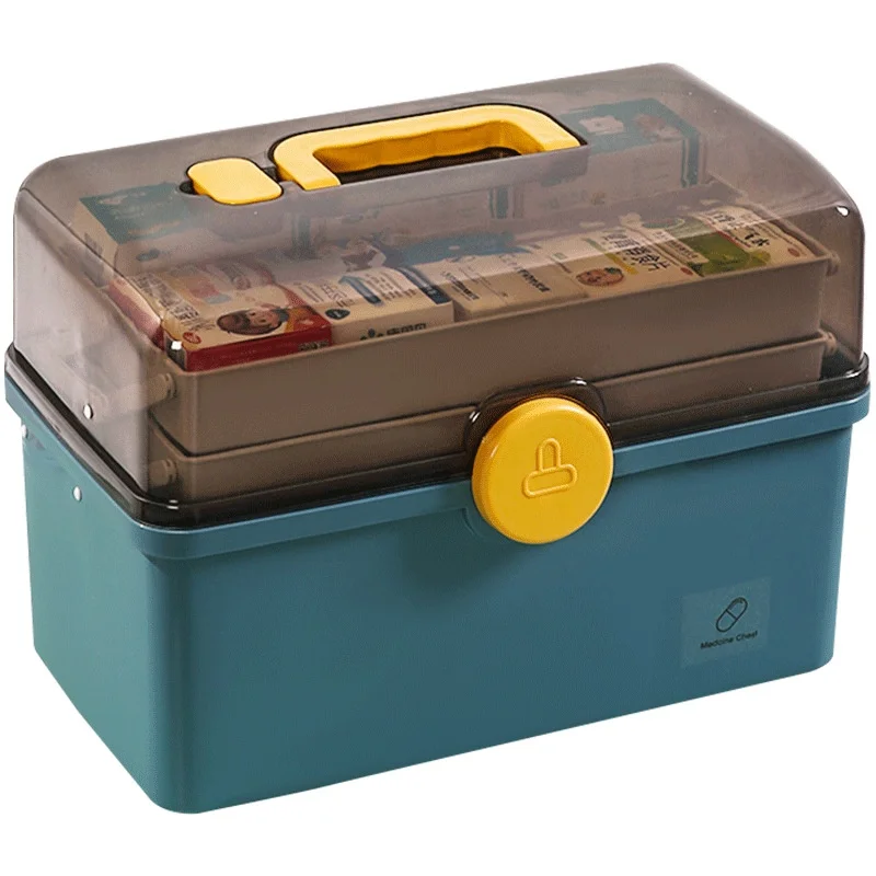 Portable Multi-Layer Large-Capacity Home Medicine Box With Handle Home Storage Medicine Box
