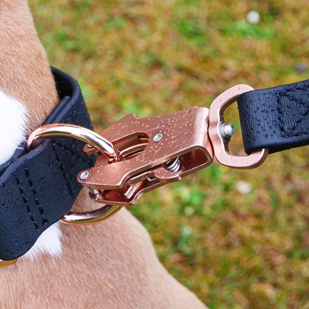 custom logo luxury pet leash heavy duty waterproof  pvc dog leashes