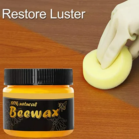 Natural,Traditional Wood Seasoning Beeswax Multipurpose Beeswax Furniture Polish for Wood Cleaner and Polish Furniture Care 123