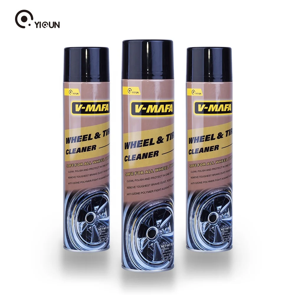 Universal Car Tire Wax Brightener Foam Wipe-free Cleaning Waterproof Care Car Tire Bright Lasting Foam Cleaner