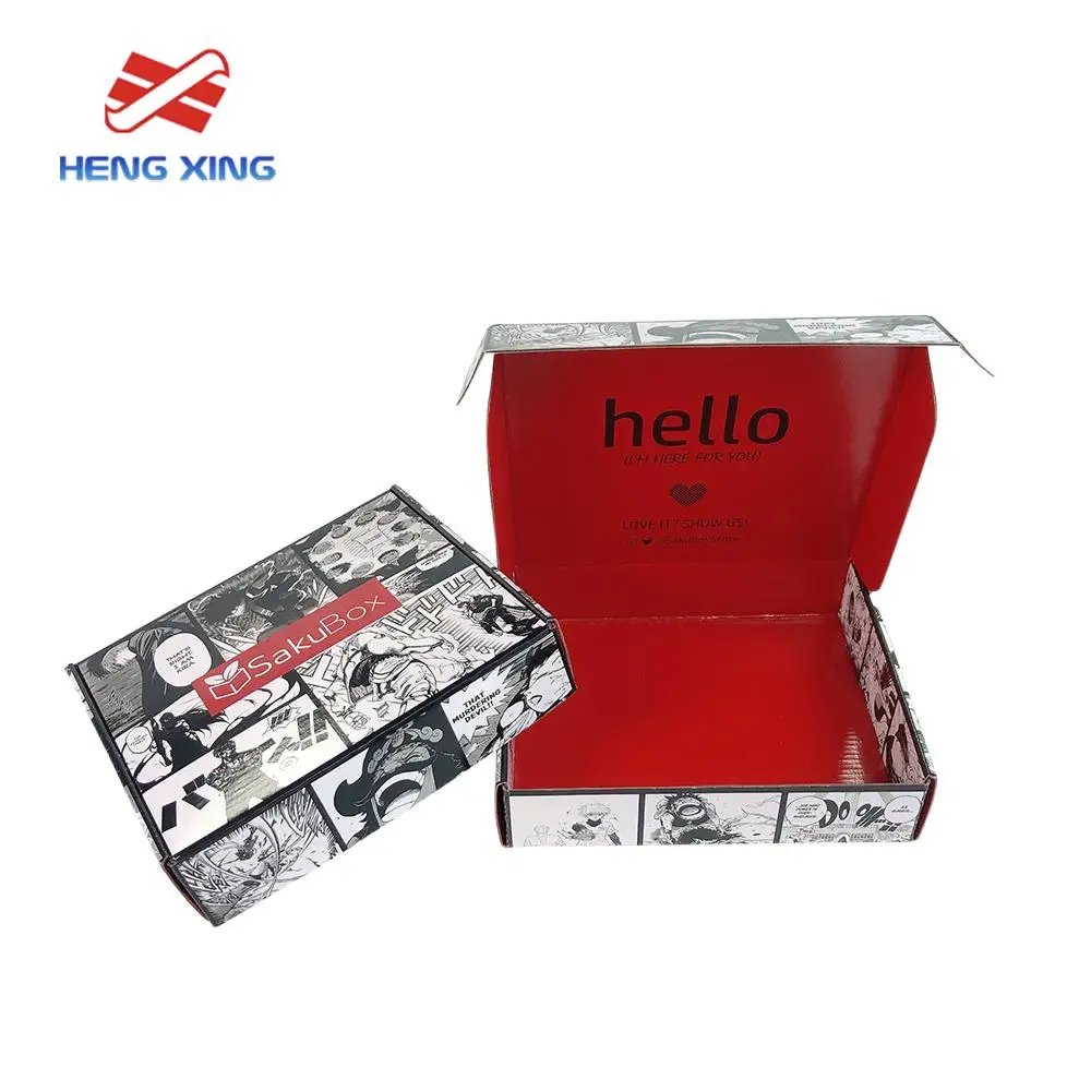 HENGXING Wholesale  eco friendly corrugated  skincare cosmetic beauty  products packaging shipping boxes custom logo