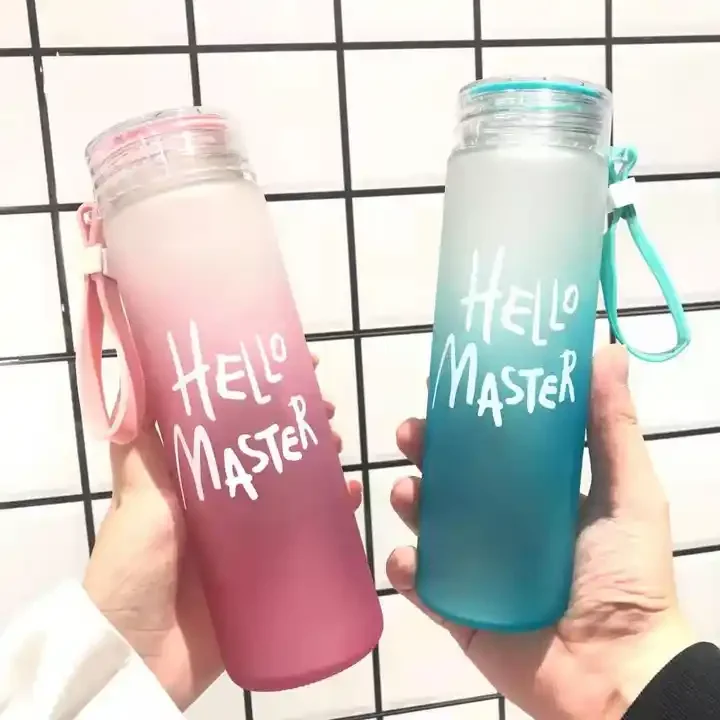 R 2023 New Colorful Custom Thermos Tea Sport Drinkware Glass Frosted Bottle Water Drinking Bottle Insulated Water Bottle