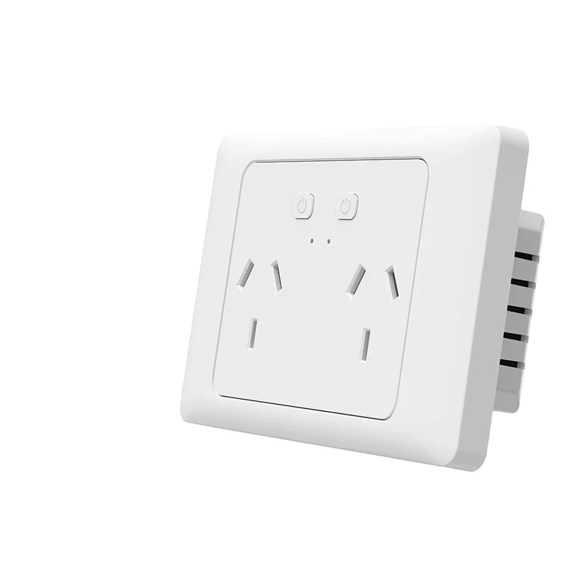 Au Standard Smart Double Wall Socket Saa Wifi  Outlet smart wifi socket