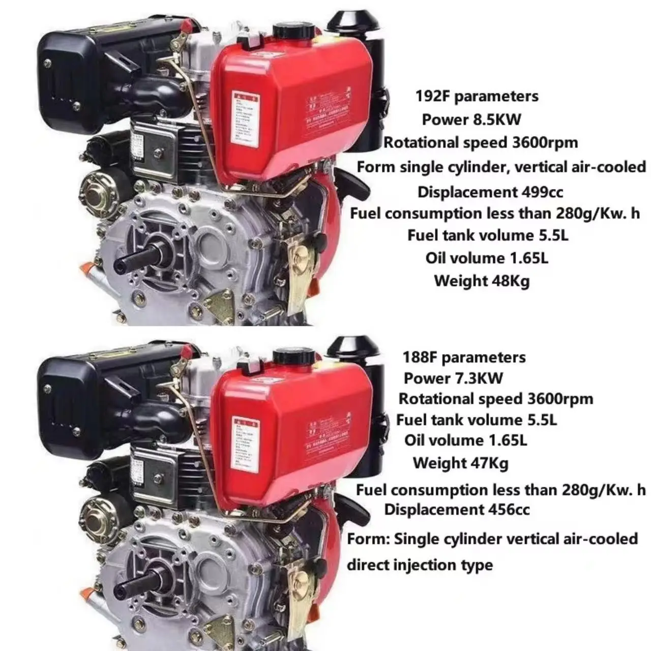 Single Cylinder 4 Stroke Air-cooled Diesel Engine