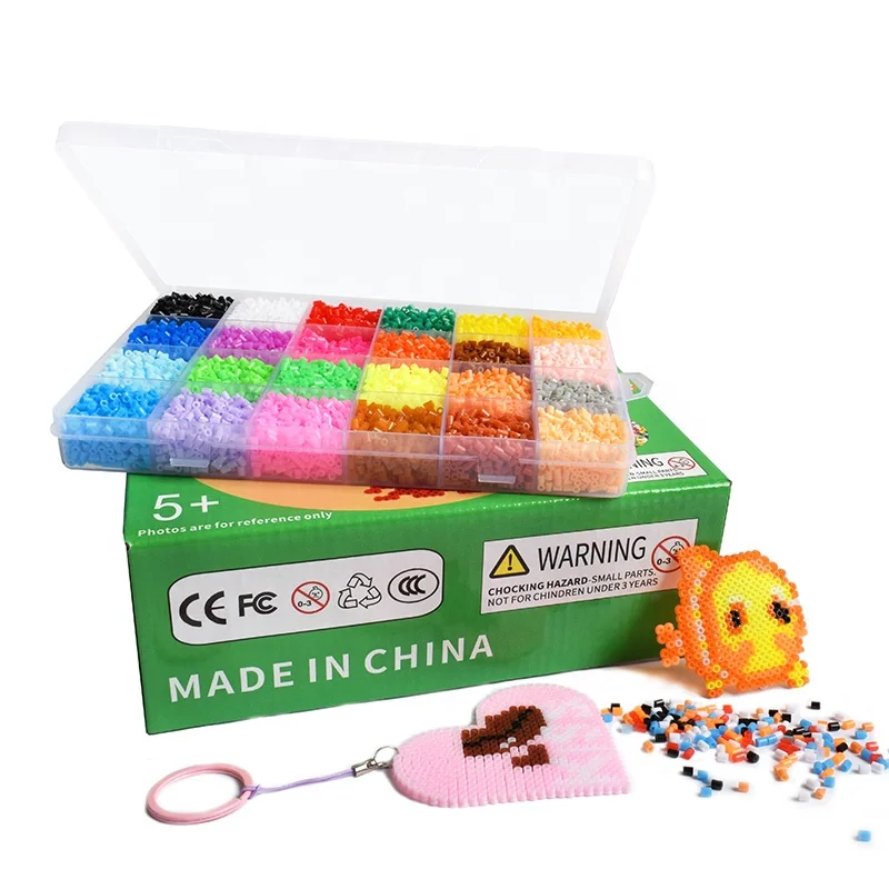 Hot Selling Wholesale DIY Crafts Puzzle Educational Toys 24 Colors 2.6mm Set Hama Perler Fuse Beads Gift Box for Kids