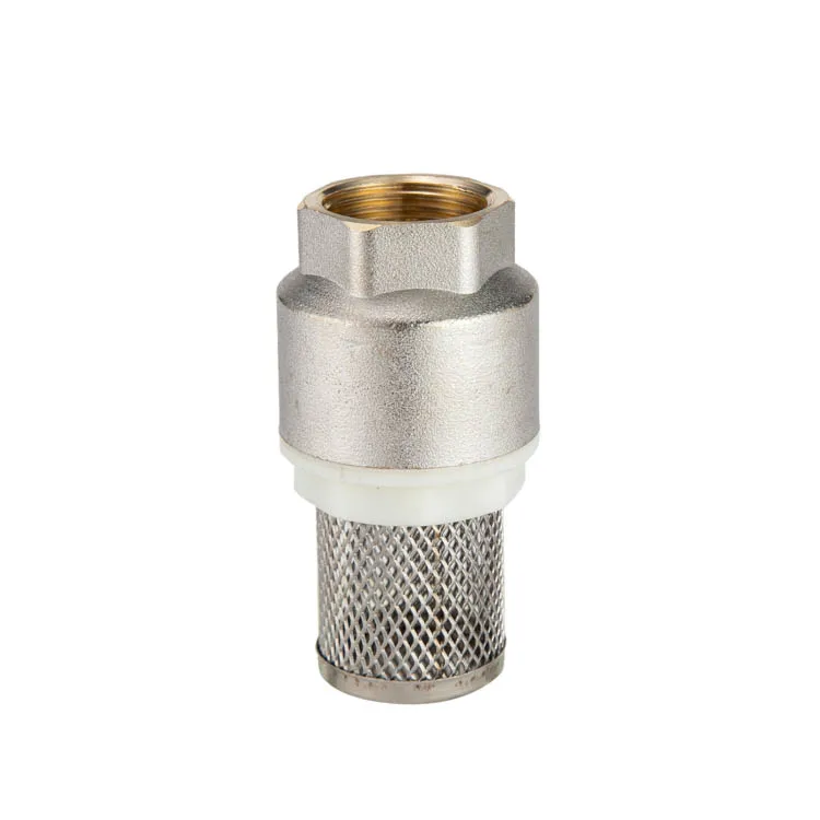 Heavy Duty Brass Vertical Check Foot Valve with SS Filter for Water Pump