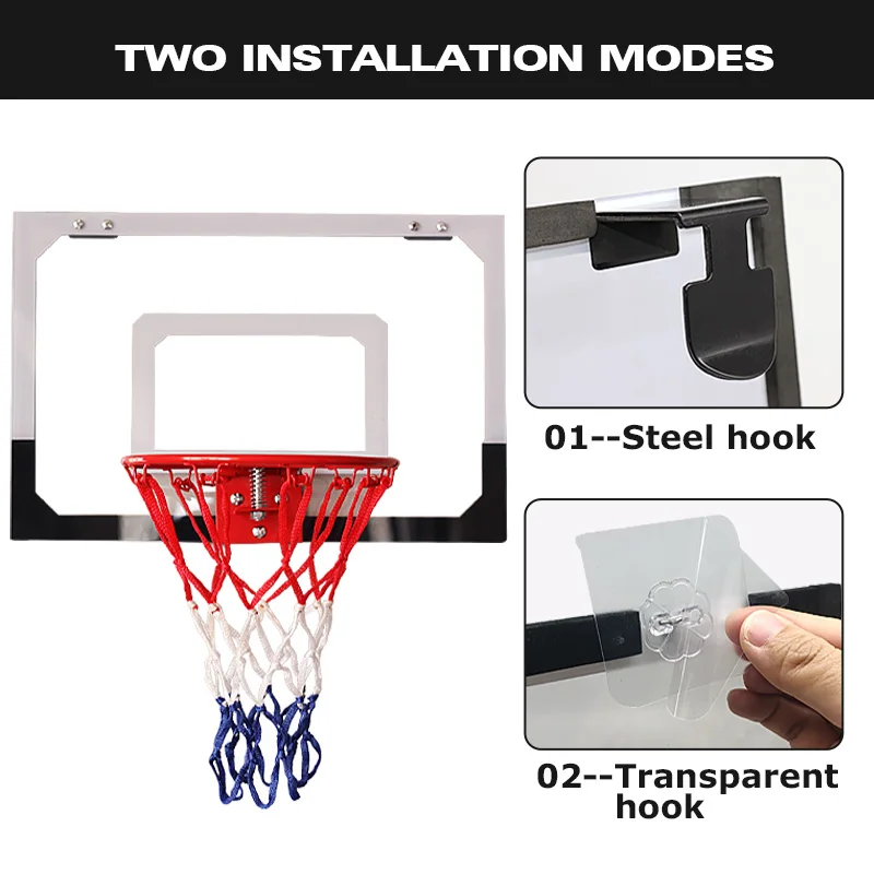 Custom hoop hang on door mini indoor basketball basketball net and hoop for kids