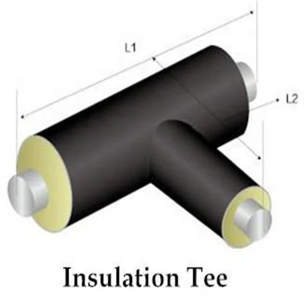 high quality district heating and cooling pre insulated tee for insulation pipe