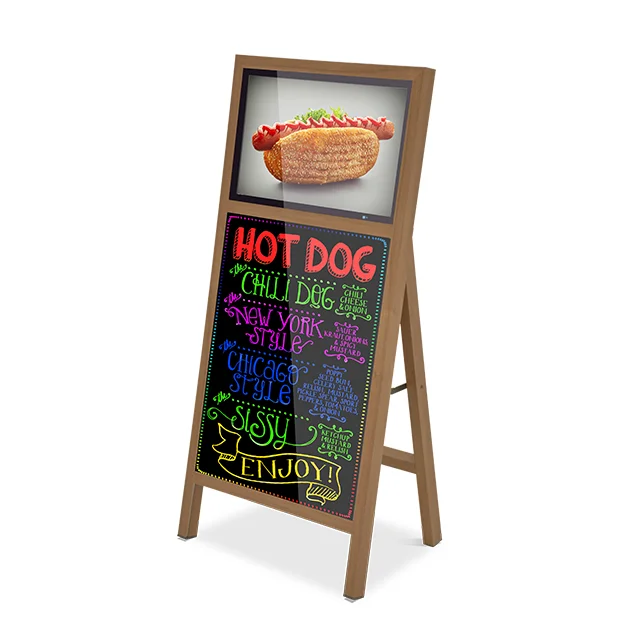 21.5 Inch Foldable A-Frame Digital Display Panel for Indoor Retail Advertising for Shopping Malls