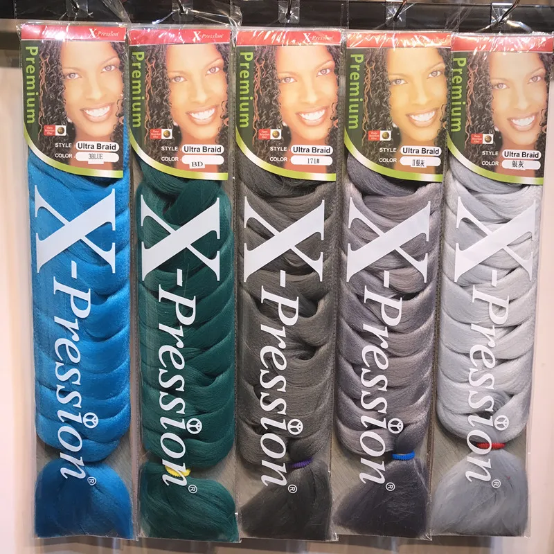 Wholesale Hot sell 24inch 41inch 82inch Synthetic crochet Ykai hair braid jumbo braiding hair