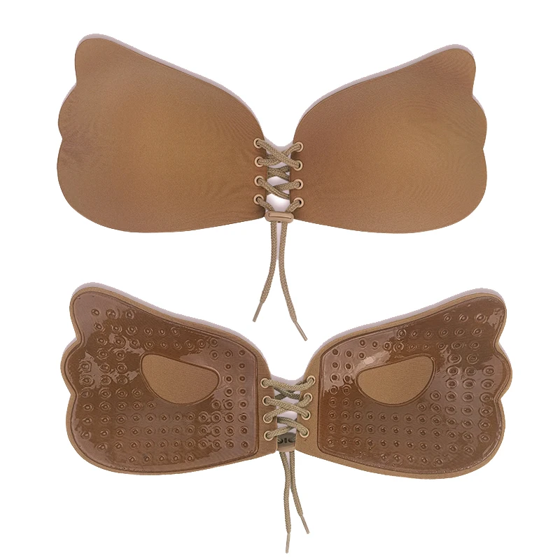 Strapless Adhesive Angel Stick-on Silicone Bra Push Up Bras Skin Wedding Lift It Up Lingerie Angel Goddess Rope Invisible Bra