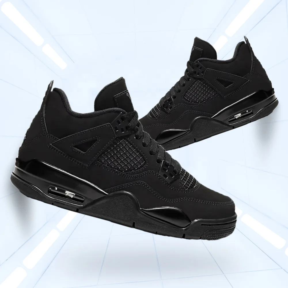 Og Aj 4 Black Cat Men Designer Shoes Women Famous Brands Sneakers Casual Sports Sepatu Basketball Zapatillas Original