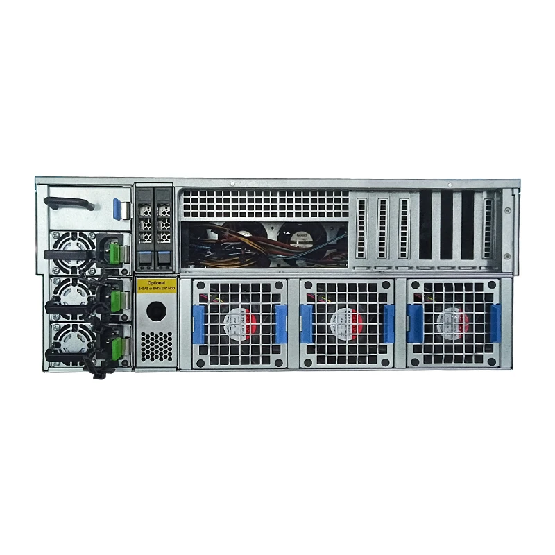 Used Goo xi Server Case Support 8 Graphic Cards With 1200W 3+1 Redundant Power Supply 4U Rack Server 8 GPU Server