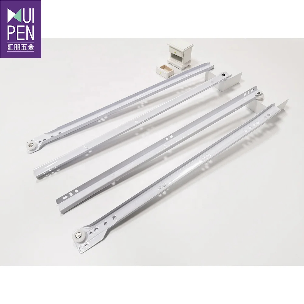 Factory price good quality epoxy powder coating paint Home Kitchen Cabinet Drawer Slides Hardware Telescopic Channel Rails Slide