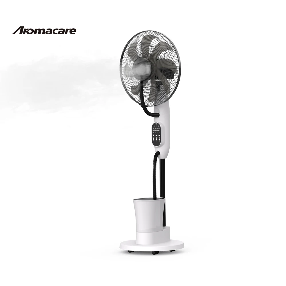 Aromacare 43cm Personal Indoor Standing Electric Fan With Mist Cooler DC Motor Air Water Mist Fan