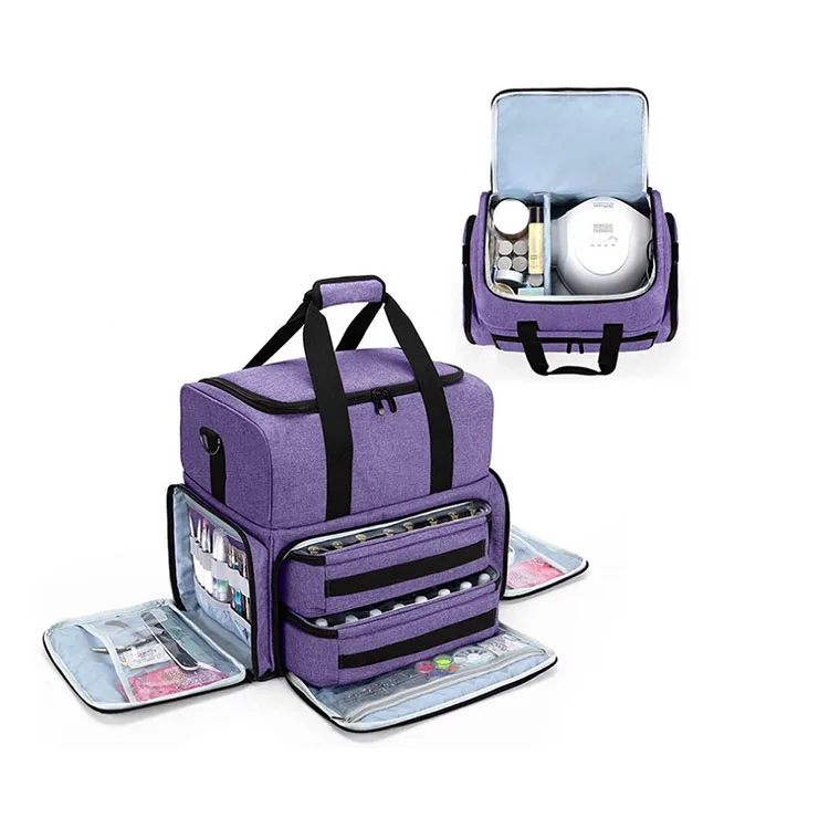 Custom Salon Nails Bag Large Capacity Carrying travel accessories 48 Bottles Nail Polish Organizer  Essential Nail Polish Bags