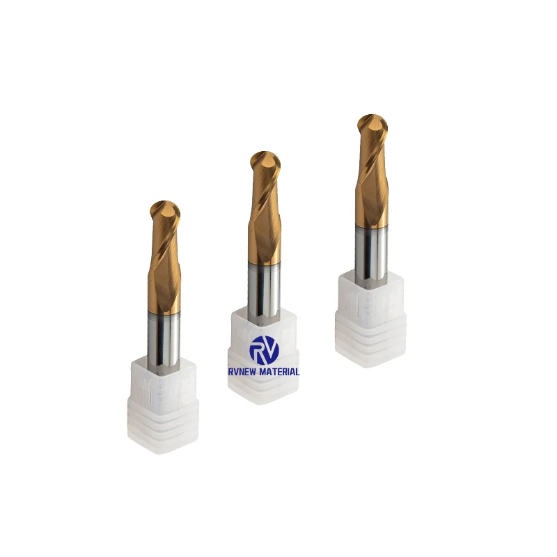  2Flutes 45HRC solid carbide milling cutter ball nose end mill tungsten